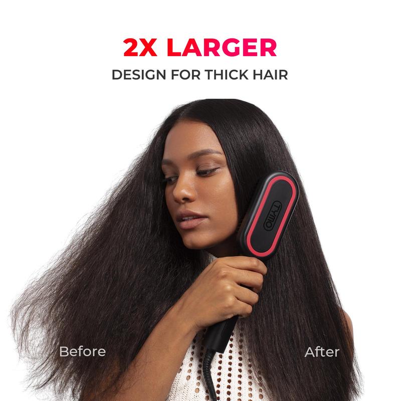 TYMO iONIC PLUS - Hair Straightener Brush with Smooth and Comfort Features hair straightening  hairwaver Smoothing Handle comfortable handle muk  straightener