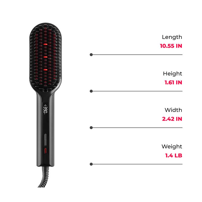 TYMO iONIC PLUS - Hair Straightener Brush with Smooth and Comfort Features hair straightening  hairwaver Smoothing Handle comfortable handle muk  straightener