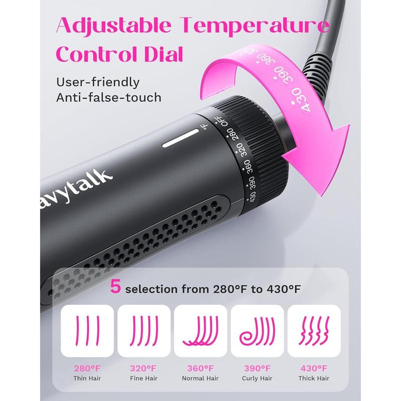 1 Inch Curling Iron, Airflow Styler with 360° Cooling Air to Lock in Curls Quicker, Hair Straightener and Curler 2 in 1 for All Hair Types, Black Comfort Adjustable Flawless