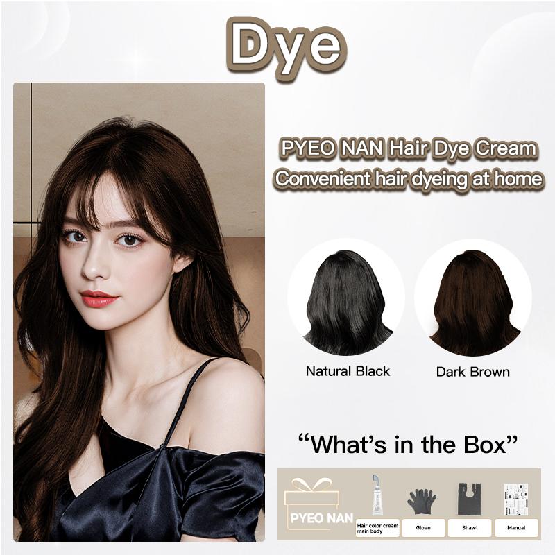 PYEONAN  Unisex Hair Dye Professional Comb  Natural Plant Extract  Without Bleaching, Instant 2 in 1 +Grey Hair Coverage and Haircare ,Grey Hair Turn to Black Color or  Drak Brown -Herbal Ingredients Hair Color 2.8Oz.  80g