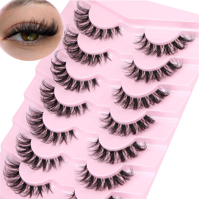 Lightweight Cat Eye False Eyelashes, Natural Look Wispy False Eyelashes for Eyelashes Extensions, Volumized Lash Extension Trending Product, Daily Eyelash Extension Kit Back To School, Makeup Products, Makeup Set, Christmas Gift