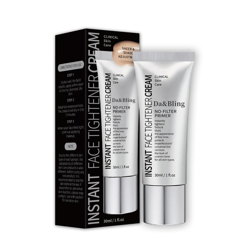 Instant skin firmer makeup primer for face, DA & bling no-filter primer, instant skin tightener, blurring face primer, Flawless Cosmetic