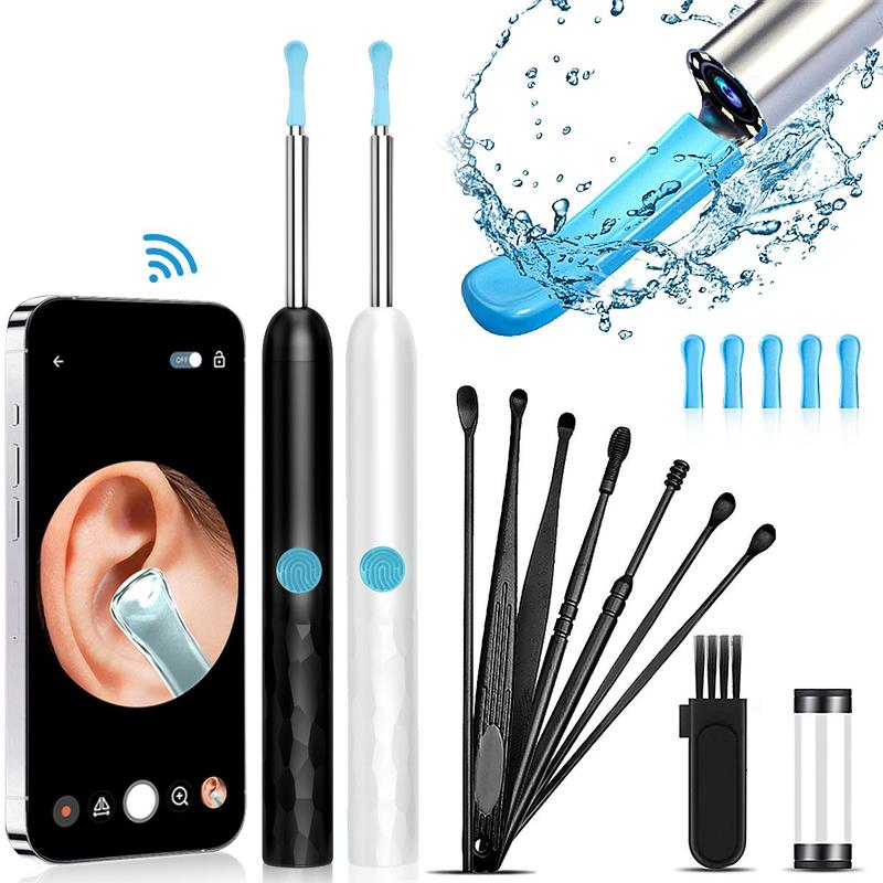 Intelligent Visual Ear Scoop Ear Wax Removal Tool with Camera, 1 Box Earwax Removal Kit with Ear Pick Set, Professional Ear Cleaning Kit, Christmas Gift