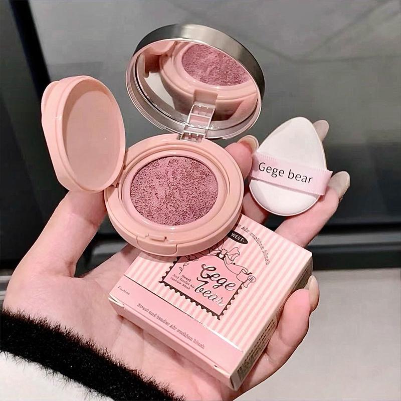 Long Lasting Air Cushion Blush Palette, 3 Counts set Natural Look Blush for Daily Makeup, Lightweight Blush, Soft Color Shadow, Suitable for All Skins