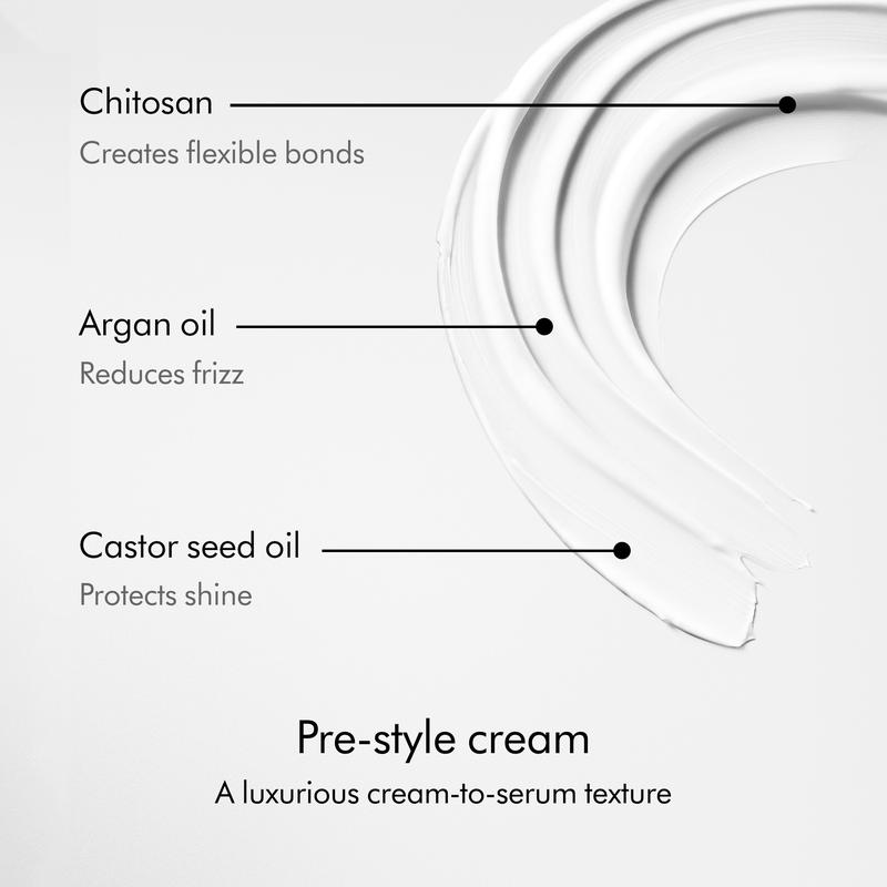 Dyson Chitosan™ Pre-style cream, Straight to Wavy, Rich Conditioning, 100ml