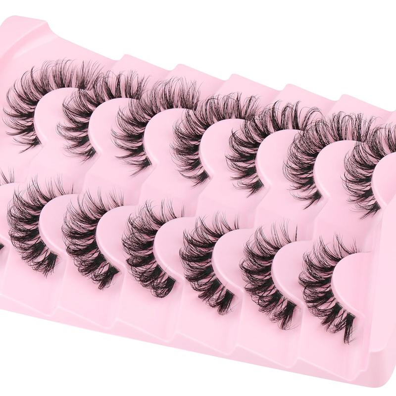 Lightweight Cat Eye False Eyelashes, Natural Look Wispy False Eyelashes for Eyelashes Extensions, Volumized Lash Extension Trending Product, Daily Eyelash Extension Kit Back To School, Makeup Products, Makeup Set, Christmas Gift