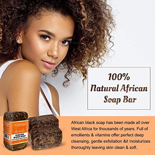 It's Pure Natural African Black Paste Soap 8oz with Turmeric Organic Raw Soap for Face & Body Body Care Body Wash