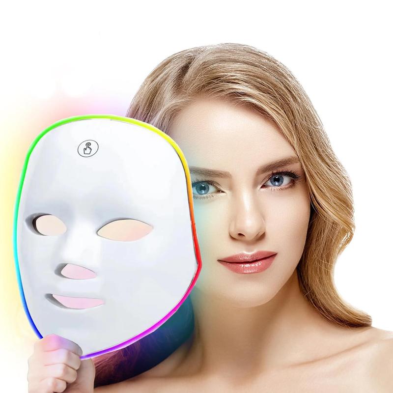 7 Color LED Facial Mask Instrument, USB Charging LED Light Beauty Mask, Electronic Facial Mask