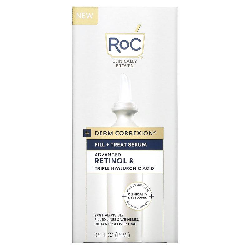 RoC Derm Correxion, Fill + Treat Serum, Advanced Retinol & Triple Hyaluronic Acid, 0.5 fl oz (15 ml)