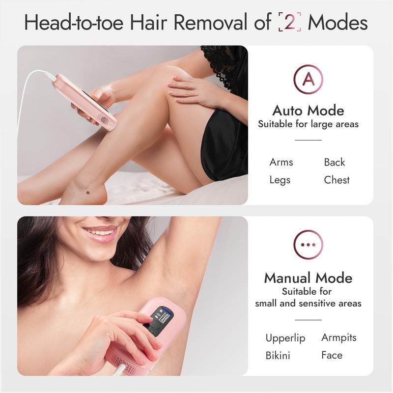 NAiSiGOO Pro Laser Hair Removal Ice Cooling, Painless IPL Laser Hair Removal Device At-Home Permanent ipl  device Portable IPL Smooth Comfort IPL Hair hair  remival