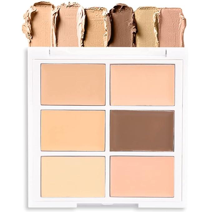 Concealer Cream Makeup Palette Color Corrector,Under Eye Brightener Concealer Dark Circle Concealer Palette,Waterproof Foundation Cream Based Makeup Palette Full Face Contour Kit for Beginners