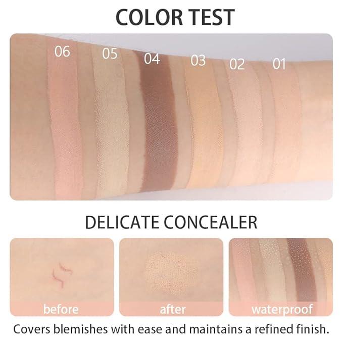 Concealer Cream Makeup Palette Color Corrector,Under Eye Brightener Concealer Dark Circle Concealer Palette,Waterproof Foundation Cream Based Makeup Palette Full Face Contour Kit for Beginners