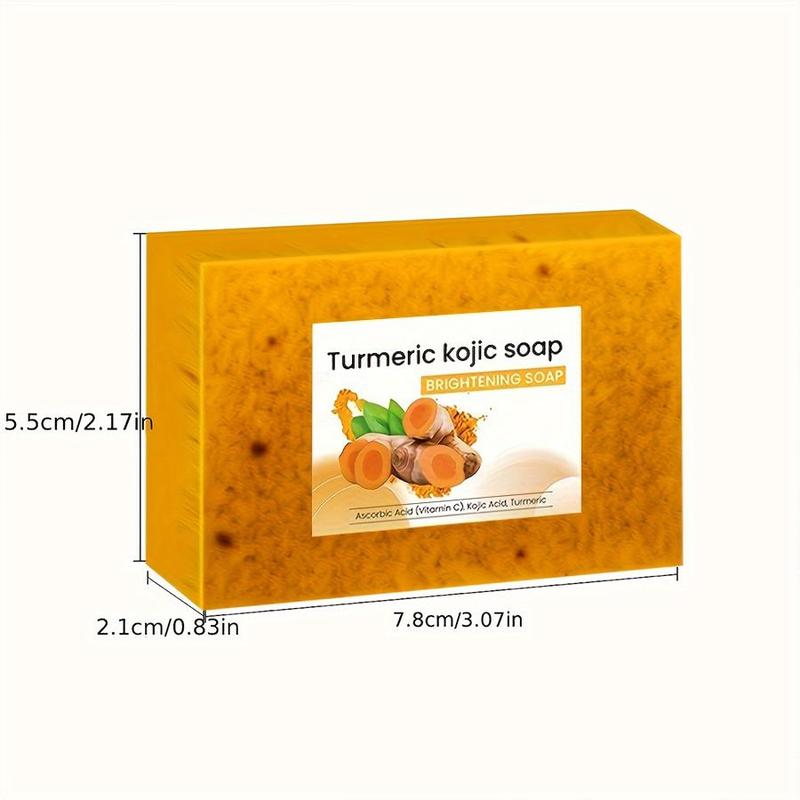 Turmeric Cleansing Soap Set, 3 Counts set Deep Cleansing & Moisturizing Turmeric Soap Bar with 1 Count Turmeric Essential Oil, Body Wash & Cleansers for Women & Men