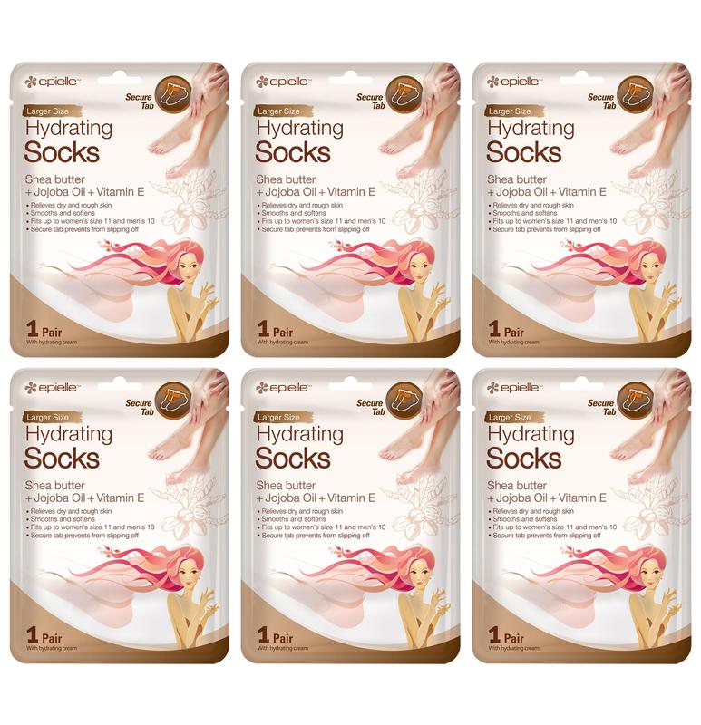 Hydrating Foot Masks 6 Pack | Shea butter + Jojoba Oil + Vitamin E Moisturize, Mothers Day GIfts