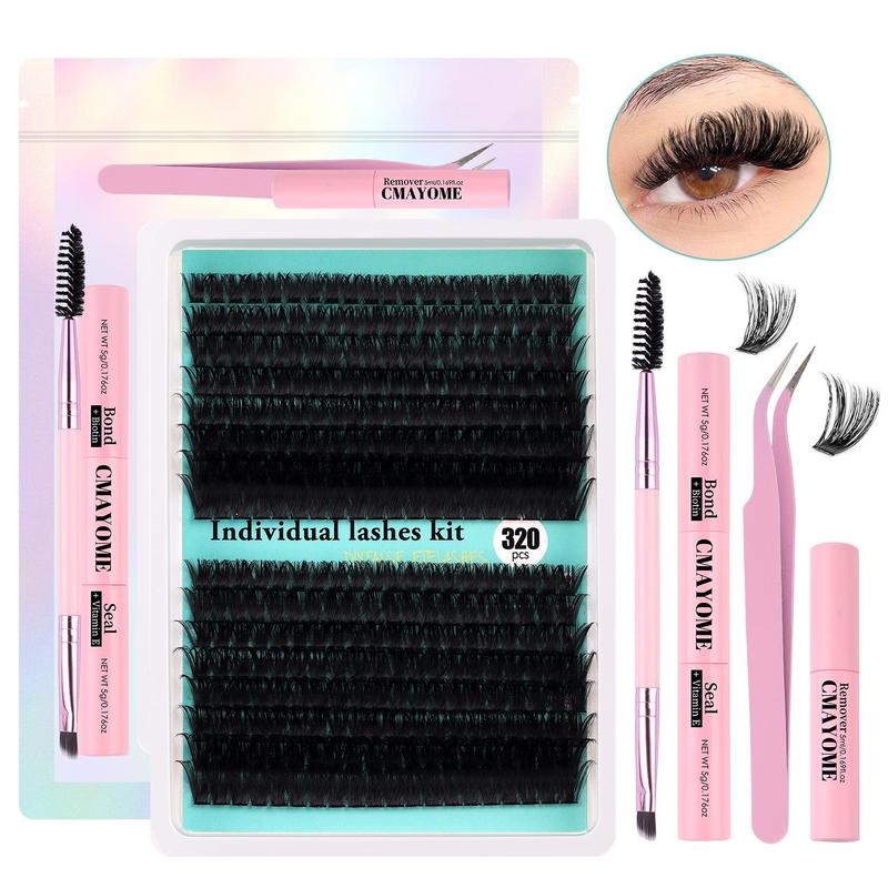 Individual False Eyelashes Kit, 1 Box Natural Look Eyelash Extensions, Self Grafting Curl Eyelashes, Eye Makeup Enhancement False Eyelashes for Women