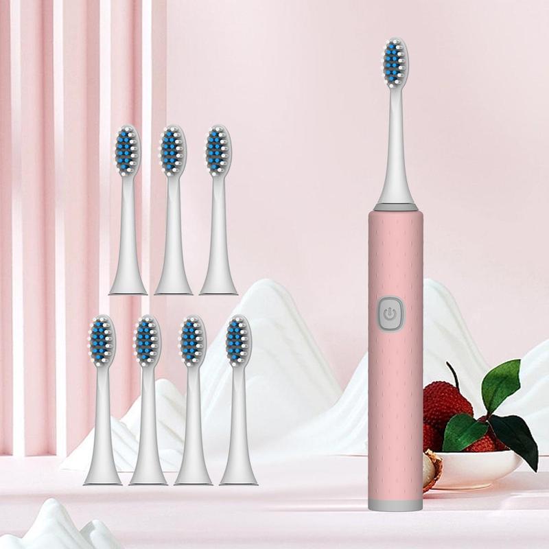 Electric Toothbrush with Replaceable Brush Heads without Battery, Waterproof Tooth Cleaning Toothbrush, Daily Oral Care Products