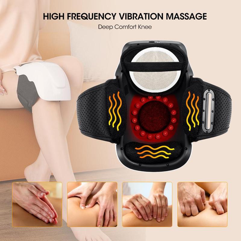 3-gear Heating Knee Massager, 1 Box Artemisia Therapy Electric Knee Leg Massage Machine, Knee Massage Tool for Women & Men, Foot Massage, Body Massager