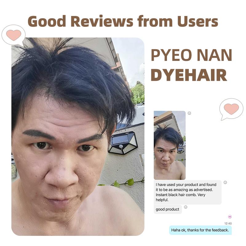 PYEONAN  Unisex Hair Dye Professional Comb  Natural Plant Extract  Without Bleaching, Instant 2 in 1 +Grey Hair Coverage and Haircare ,Grey Hair Turn to Black Color or  Drak Brown -Herbal Ingredients Hair Color 2.8Oz.  80g