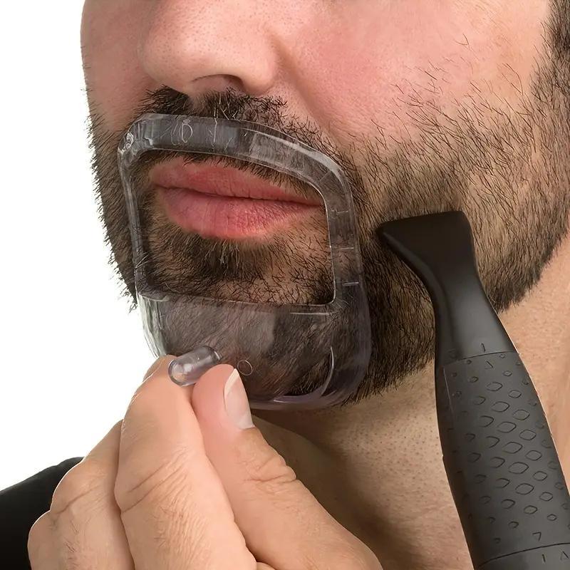 Transparent Beard Shaping Tool, Shaving Template, 5 Counts set Men's Beard Guide Shaping Goat Trimmer Template, Beard Shaping Tool for Men Mustache Styling Shaper