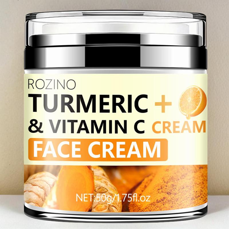 Turmeric + Vitamin C Moisturizing Face Cream, Deeply Moisturize, Tighten, Smooth and Improve Facial Skin, Leaving Skin Firm, Delicate and Elastic, Skincare Product, Christmas, Christmas Gift