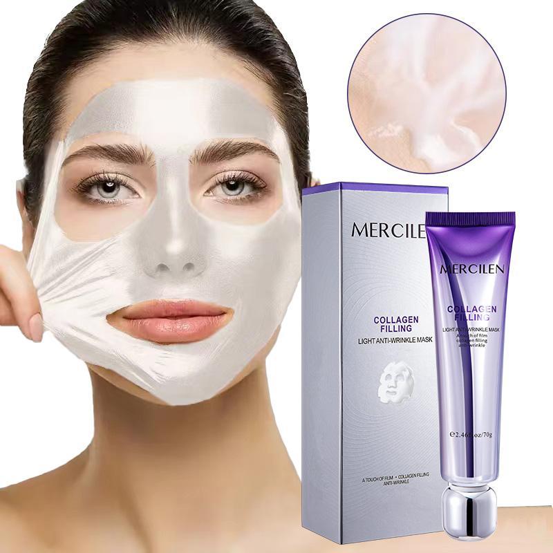 Collagen Filling Peel-off Mask, 1 Box Hydrating & Firming Facial Mask, Deep Moisturizing Facial Mask, Daily Skincare Essential for Men and Women