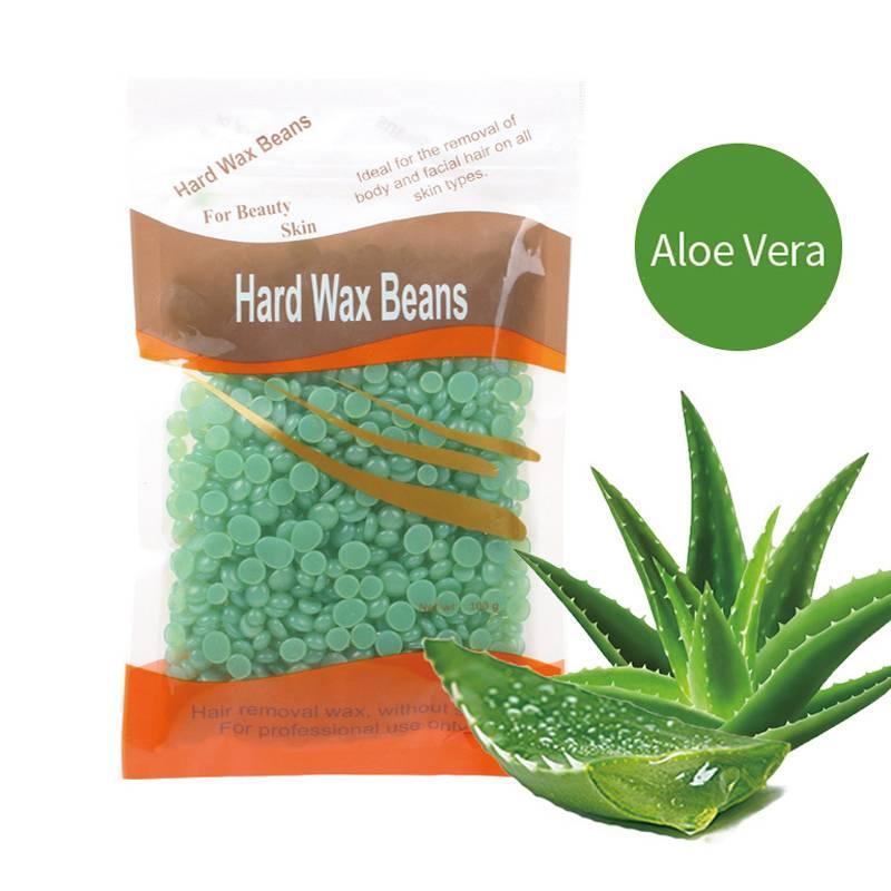 Hard Wax Beans, 1 Pack Hair Removal Wax Beans, Depilatory Hot Film Wax Pellet, Hair Removal Cream for Bikini Face Hair Legs Arm