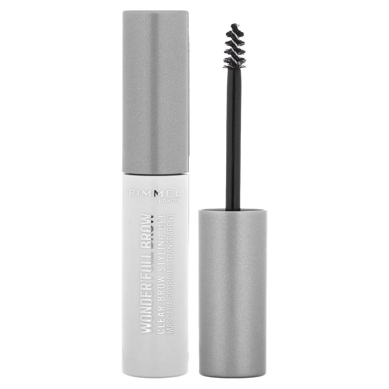 Rimmel London Wonder'Full,  Clear Brow Styling Gel Mascara, 004 Clear, 0.15 fl oz (4.5 ml)