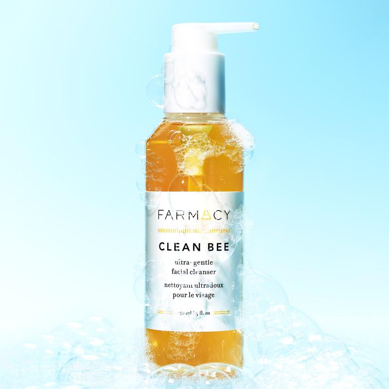 Farmacy Clean Bee Gentle Facial Cleanser - Daily Face Wash & Moisturizer w  Hyaluronic Acid