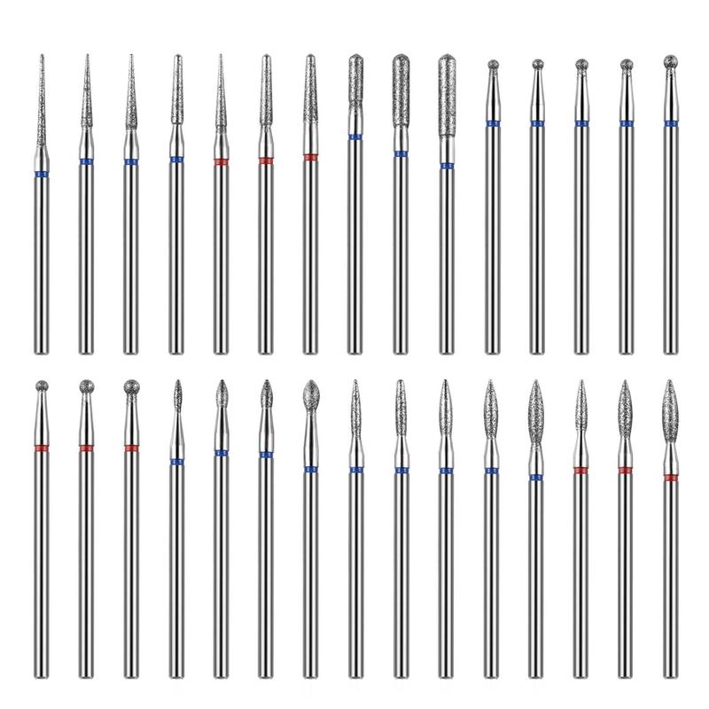 Professional Diamond Drill Bit Set, 30pcs box Nail Drill Bit Set, Manicure & Pedicure Tools for Home & Salon Use