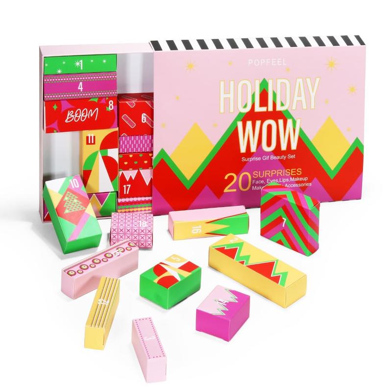 Makeup Advent Calendar 2024 for Teens Girls, Christmas Countdown Calendar Surprise Makeup Gift Kit, Include Lip Gloss, Blush, Concealer, Mascara, Eyebrow Pencil