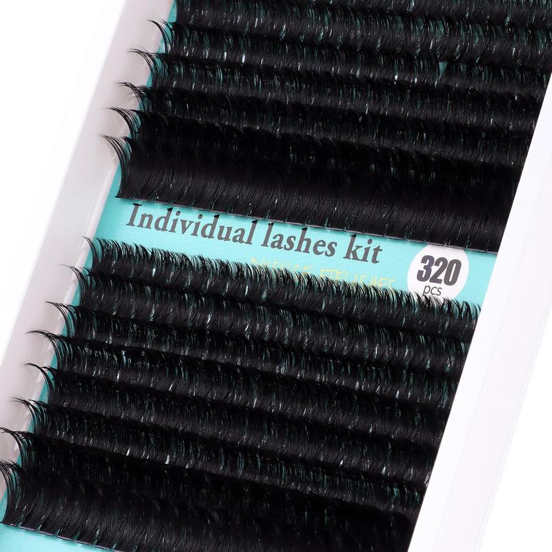 Individual False Eyelashes Kit, 1 Box Natural Look Eyelash Extensions, Self Grafting Curl Eyelashes, Eye Makeup Enhancement False Eyelashes for Women