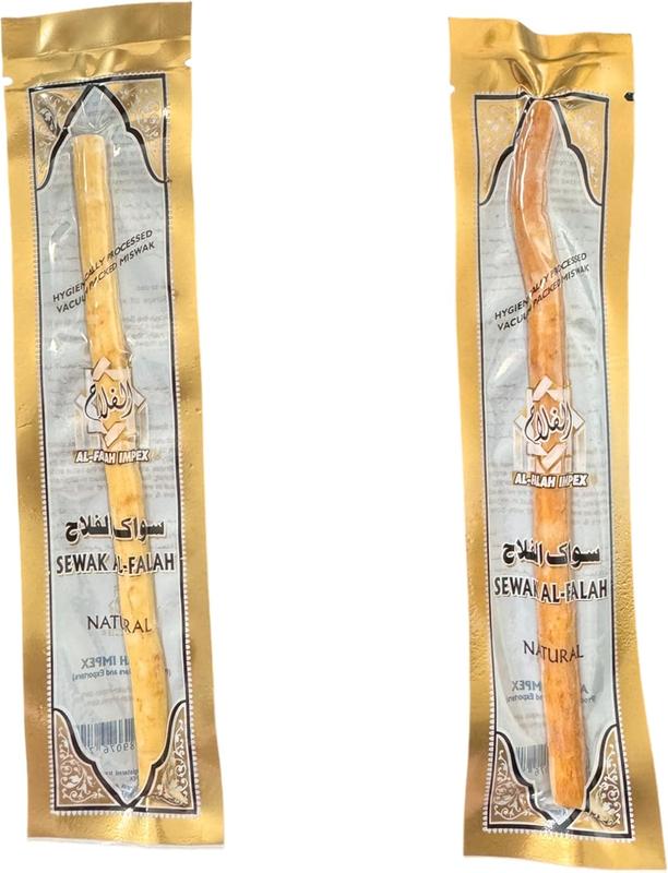 Natural Miswak Toothbrush (Extra Thin Sticks) - Vacuum Sealed Natural Flavor - for Healthy Gums & Teeth (Pack of 10)