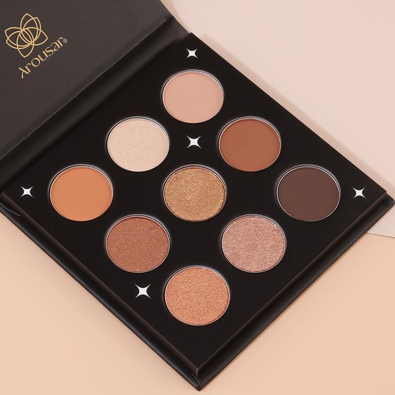 9 Color Eyeshadow Palette, Matte and Glitter Eye Shadows Palette, Shimmering Eye Shadow Makeup Products for All Styles and Occasions