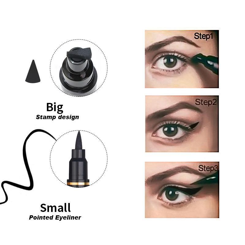 Waterproof Double-Sided Eyeliner, 1 Count Long Lasting Eyeliner Pen with Precise Flexible Tip, Easy Applying for Eye Makeup