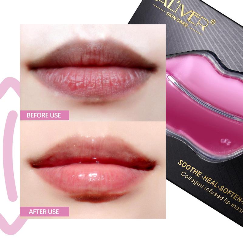 Collagen Lip Mask, 10pcs set Moisturizing Lip Care Patches, Hydrating Lip Care Mask, Lip Care Product for Women & Girls