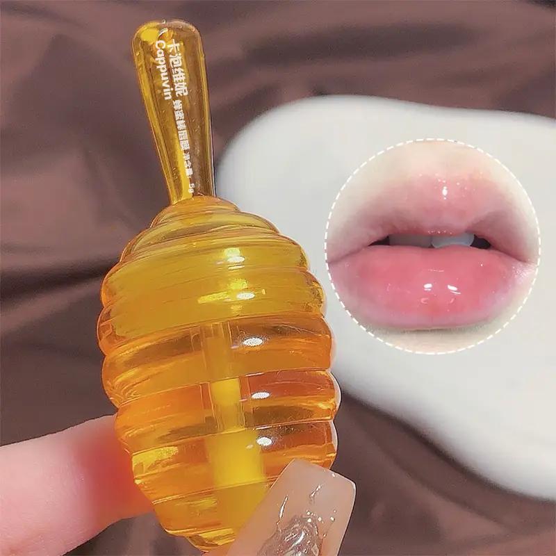 Cute Transparent Honey Jar Design Lip Mask, Portable Moisturizing Honey Lip Mask, Lip Repair Treatment, Lip Care Products for Girls Women