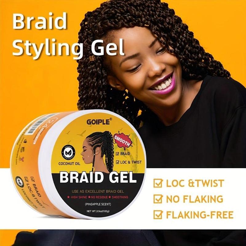 Hair Braiding Kit, 1 Set Hair Braiding Foam Control & Leave-in Shampoo & Gel, Professional Hair Styling Product for Women & Girls