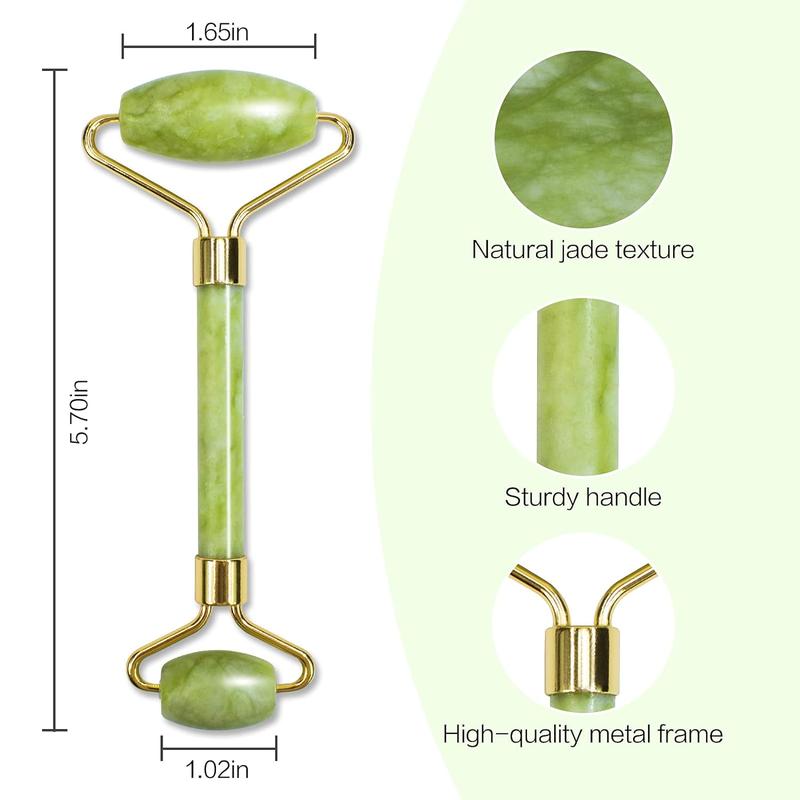 Gua Sha Facial Tool & Jade Roller Set for Skin Care, Reduce Puffiness and Improve Wrinkles, Guasha Tool  Gua Sha Stone Self Care Gift for Woman