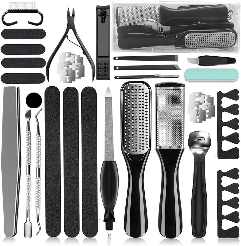 36 in 1 Pedicure Kit, Professional Pedicure Tools Foot Rasp Foot Dead Skin Remover for Home & Salon Care beauty and personal care Manicure Nail Nail Care Stainless Nail Art Cutics