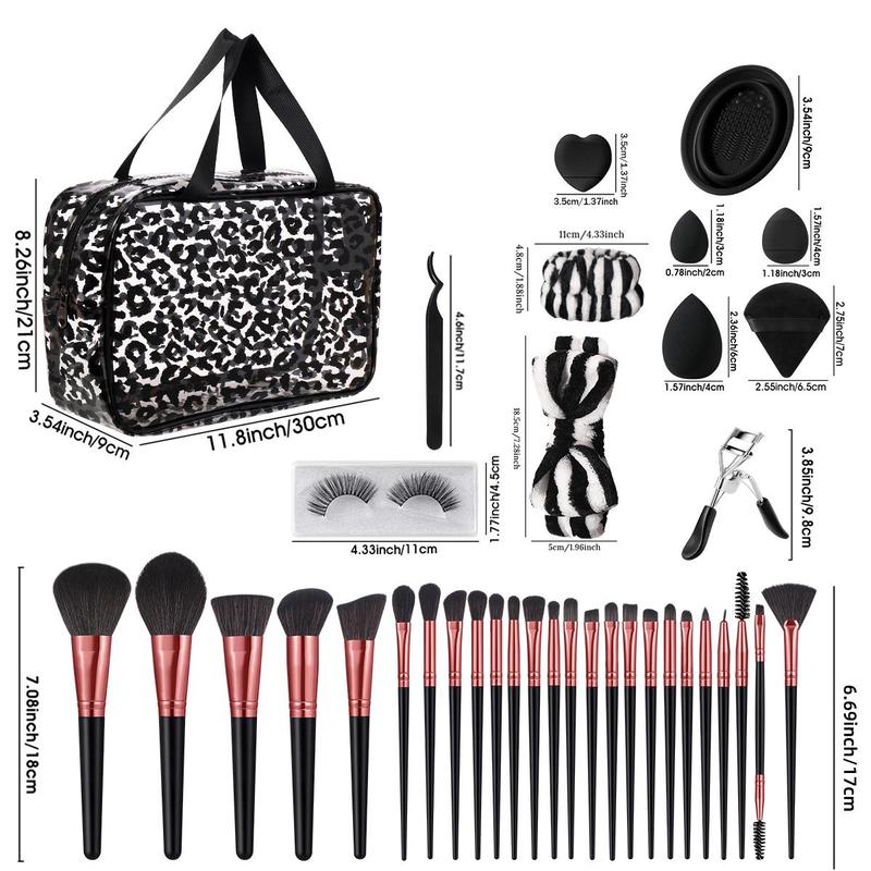 Makeup Tools Set, 61pcs set Makeup Brushes Beauty Sponges Powder Puffs Cosmetic Set, Makeup Tool Kit for Beginners for Liquid, Powder, Cream, Lotion