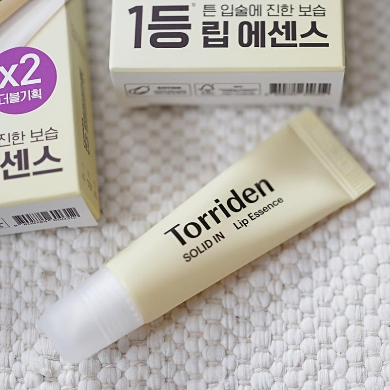 2-Pack Torriden SOLID IN Ceramide Lip Essence, 0.37 Oz Each - Unisex Hypoallergenic Lip Balm for Dry Skin, Natural Finish with Glycerin, Jojoba Seed Oil, Ceramides & Fuligo Wax for Glowy, Plumped Lips