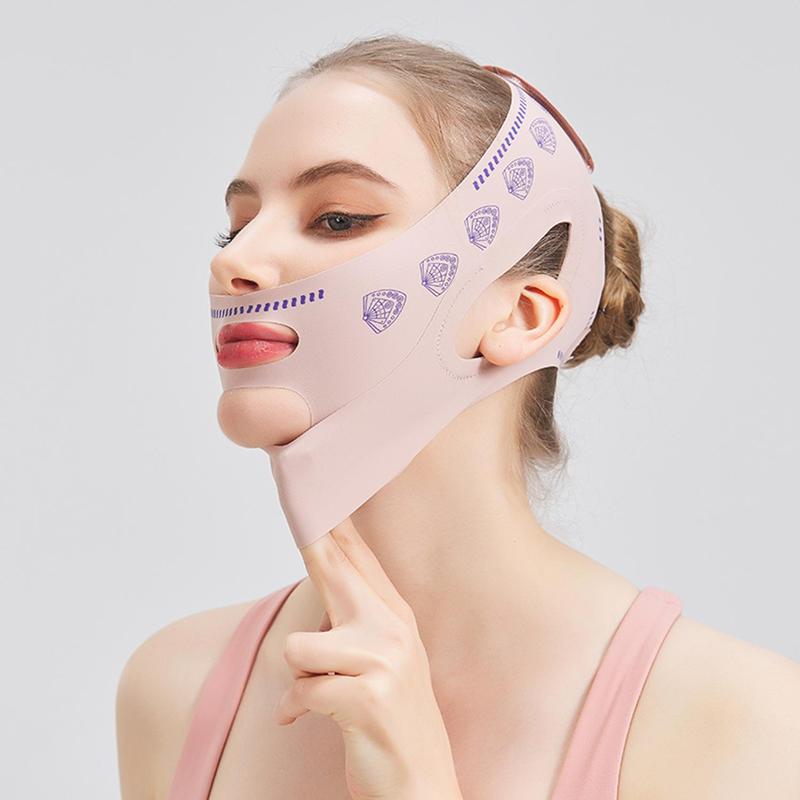 Breathable Face Lifting Band, 1 Count Double Chin V Face Lifting Bandage, Sleep Band, Beauty Face Cover, Face Lifting Tool for Home & Beauty Salon