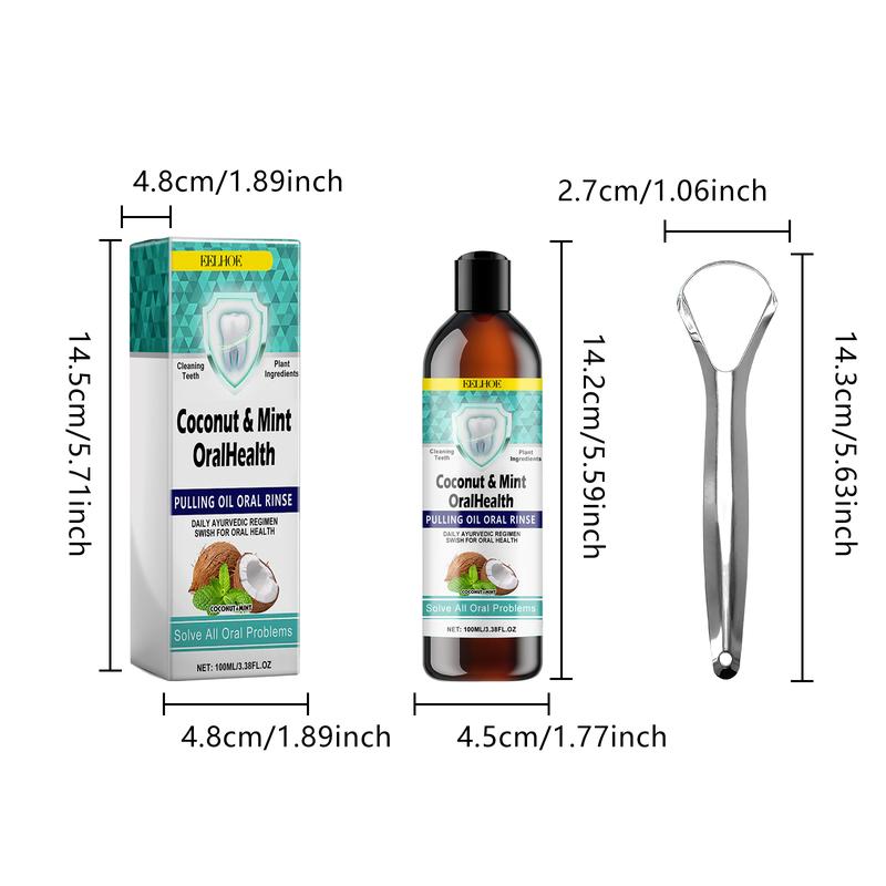 ANOral Coconut Oil Mouthwash Remove Stains Fresh Breath Clean Mouth Care Gums