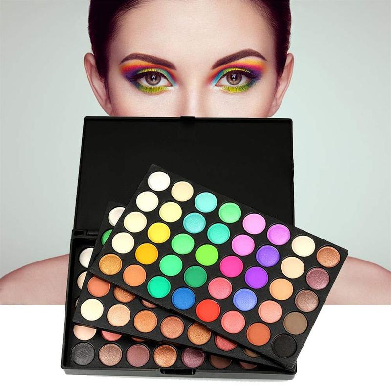 120 Vivid Colors Mini Eyeshadow Palette Matte and Shimmer - Professional 3 Layers Bright and Warm Colorful Eye Shadow Palette Makeup Set (120 colors)