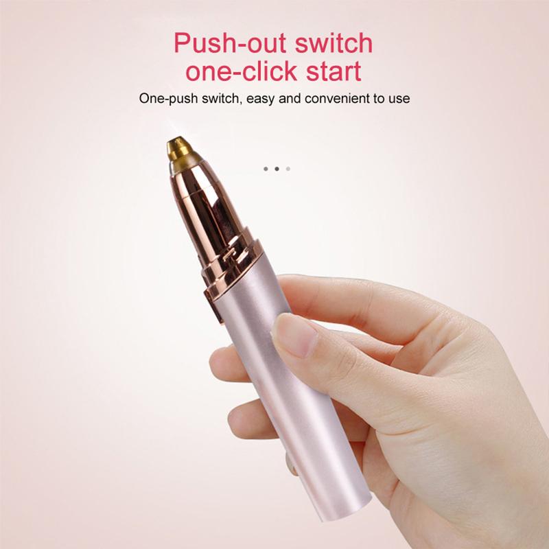 [Fast Delivery] NiqueAura Finishing Touch Flawless Brows Eyebrow Hair Remover Electric Razor for Women with LED Light for Instant and Painless Hair Removal