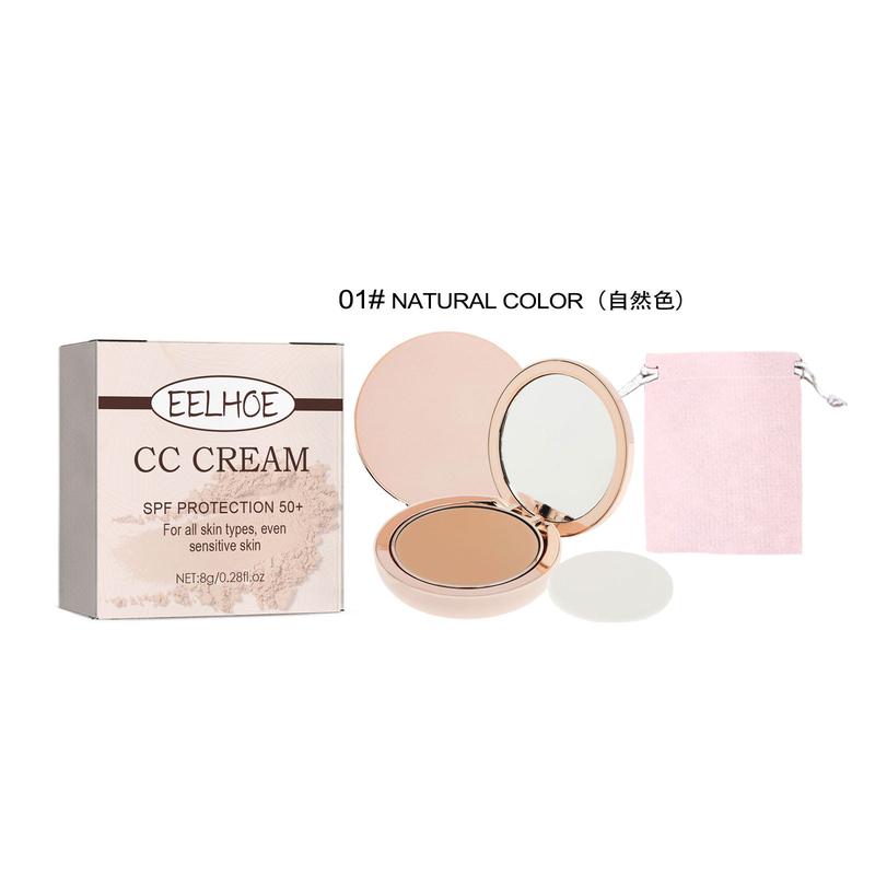 Air Cushion CC Cream Foundation with SPF 50, Cushion Foundation Full Coverage Moisturizing BB Cream Makeup Long Lasting Matte Concealer for All Skin Types