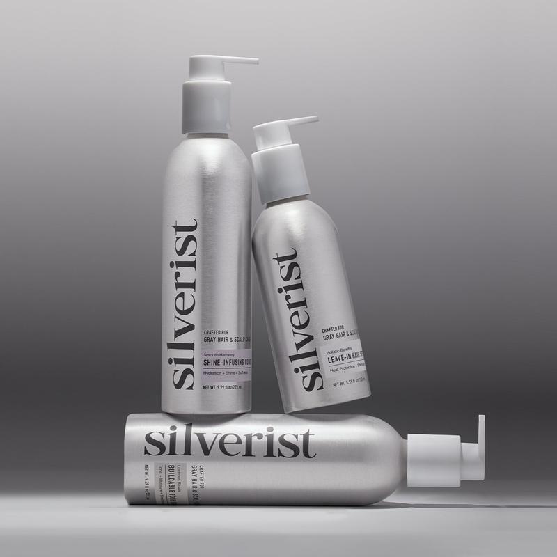 Silverist 3-Step System: Shampoo, Conditioner & Leave-In Serum. For Gray, Silver, White + Blonde tones. Hyaluronic Acid, Niacinamide + Rice Protein.