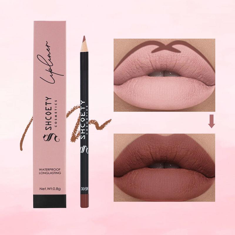 Long Lasting Matte Lip Liner, Waterproof Easy Coloring Lip Liner Pencil, Girls and Women Makeup Accessories for All Occasions Lip Makeup