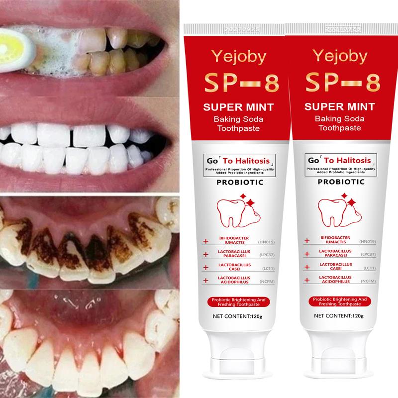 (3 Counts only 19.99$) SP-8 Triple Whitening Probiotic Whitening Toothpaste, Free of Fluoride, Hydroxyapatite, Anti plaque, Oral Health Management,sp-8,sp-6,sp8,sp6