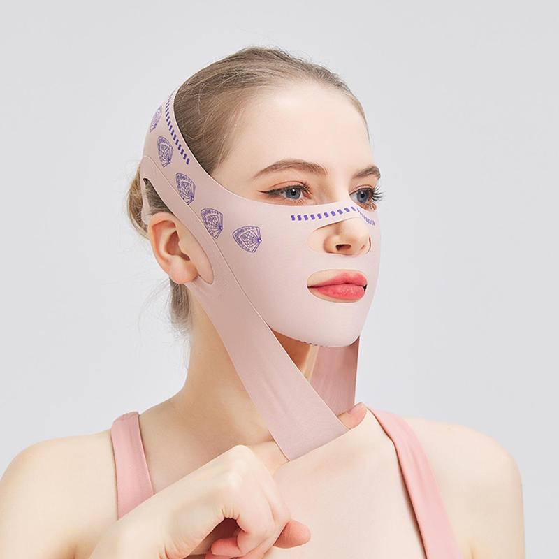 Breathable Face Lifting Band, 1 Count Double Chin V Face Lifting Bandage, Sleep Band, Beauty Face Cover, Face Lifting Tool for Home & Beauty Salon